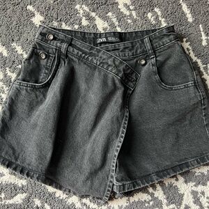 ZARA Denim Skort with Button